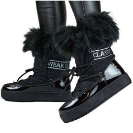 Cizme de zapada dama cu blana, neagra 5705-1B negru 1