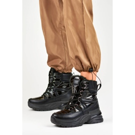 Cizme de zapada dama, cizme negre lucioase 22-PY16061B negru 1 Cizme de zapada dama, cizme negre lucioase 22-PY16061B negru 1