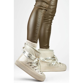 Cizme de zapada dama, cizme cu siret, bej 5754-4BE 2 Cizme de zapada dama, cizme cu siret, bej 5754-4BE 2