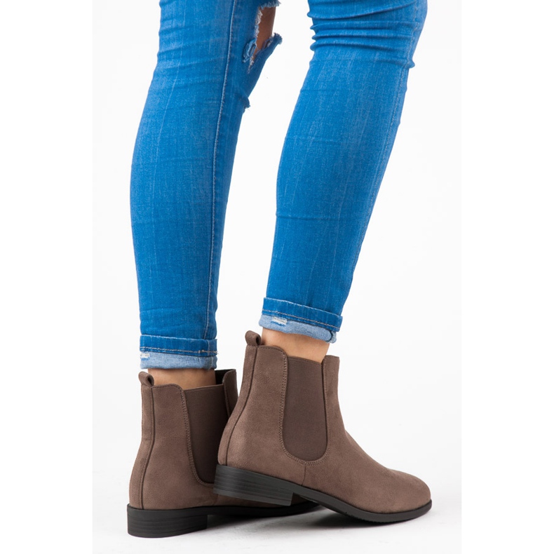 Juliet Cizme Chelsea confortabile maro 1