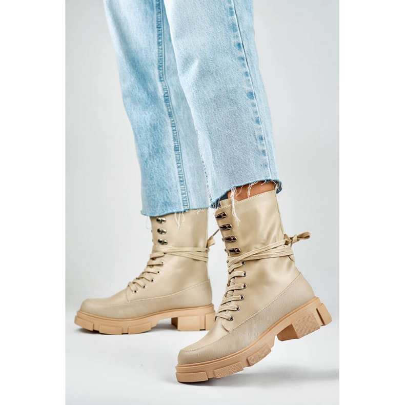 Botine de dama neizolate, bej JH21-31BE 1