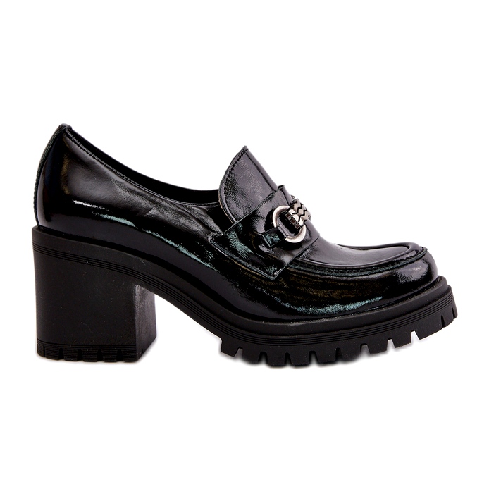 Zazoo 20175 Pantofi de dama din piele lacuita cu toc inalt, piele naturala, negru 4