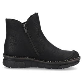 Cizme confortabile de dama izolate negre Rieker 73357-00 negru 1