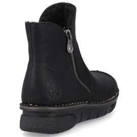 Cizme confortabile de dama izolate negre Rieker 73357-00 negru 2