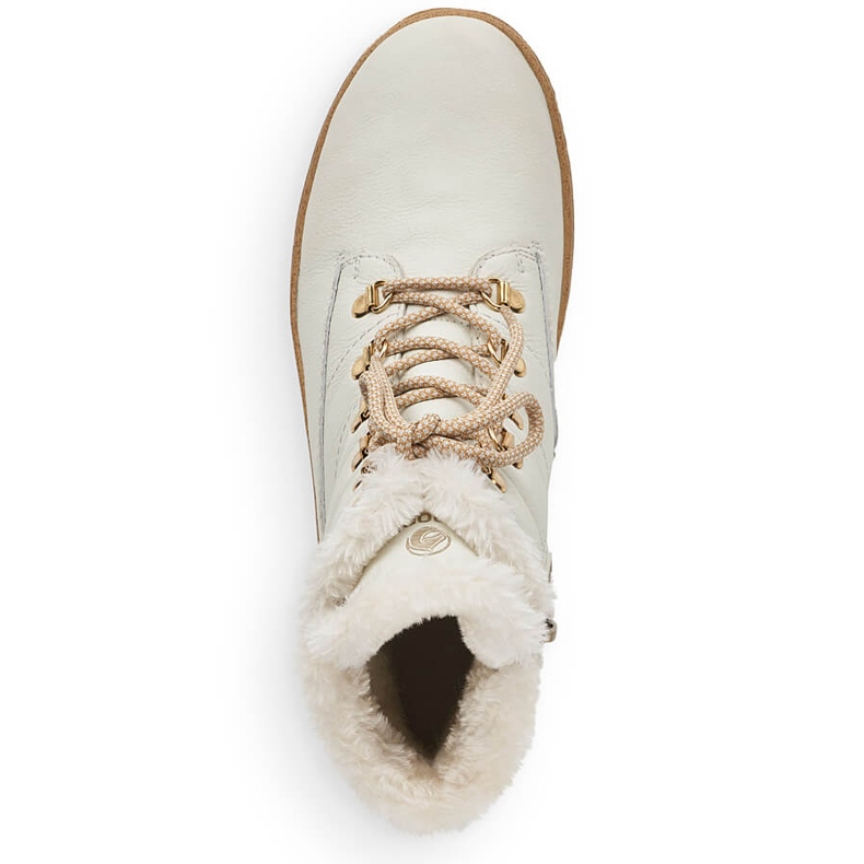 Botine de dama impermeabile din piele izolate cu lana, alb Remonte R8480-80 1 Botine de dama impermeabile din piele izolate cu lana, alb Remonte R8480-80 1