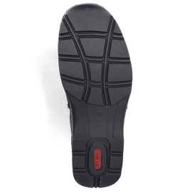 Botine pentru bărbați, izolate din piele, cu fermoare, negre Rieker 05398-00 negru 1