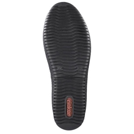 Cizme de zăpadă impermeabile din piele izolate cu lână de oaie Rieker negru 2