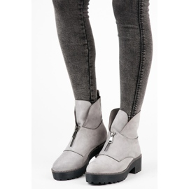 Vices Cizme prinse cu fermoar gri 1