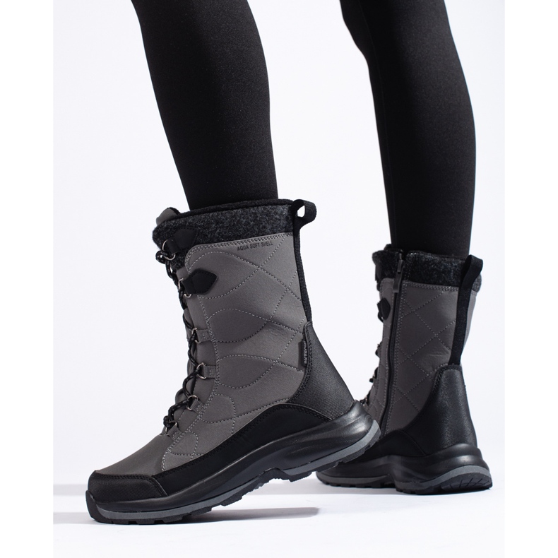 Pantofi de trekking cu șireturi DK impermeabili gri 2 Pantofi de trekking cu șireturi DK impermeabili gri 2