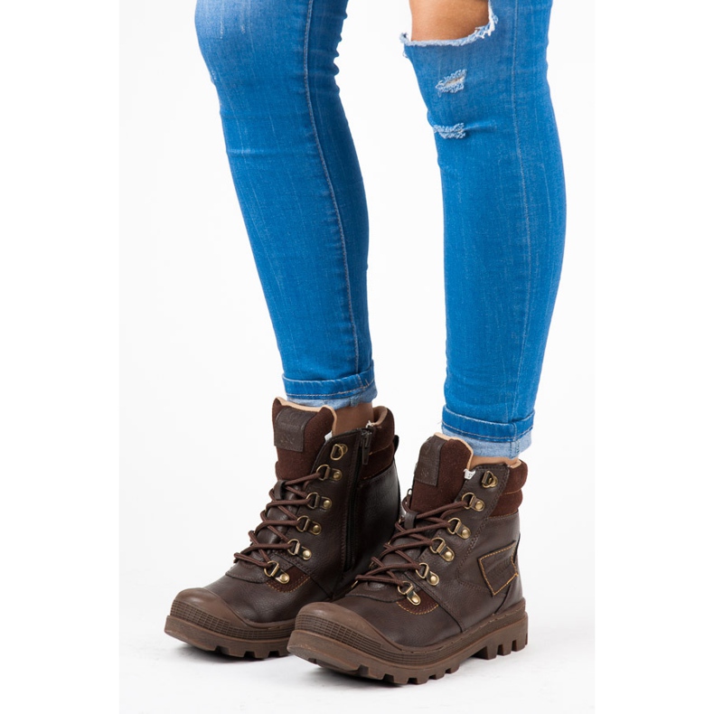 Arrigo Bello Capcani cu piele de oaie maro 2