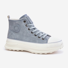 Pantofi de damă izolați pe platforma Big Star OO274072 Albastru 2