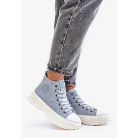 Pantofi de damă izolați pe platforma Big Star OO274072 Albastru 1