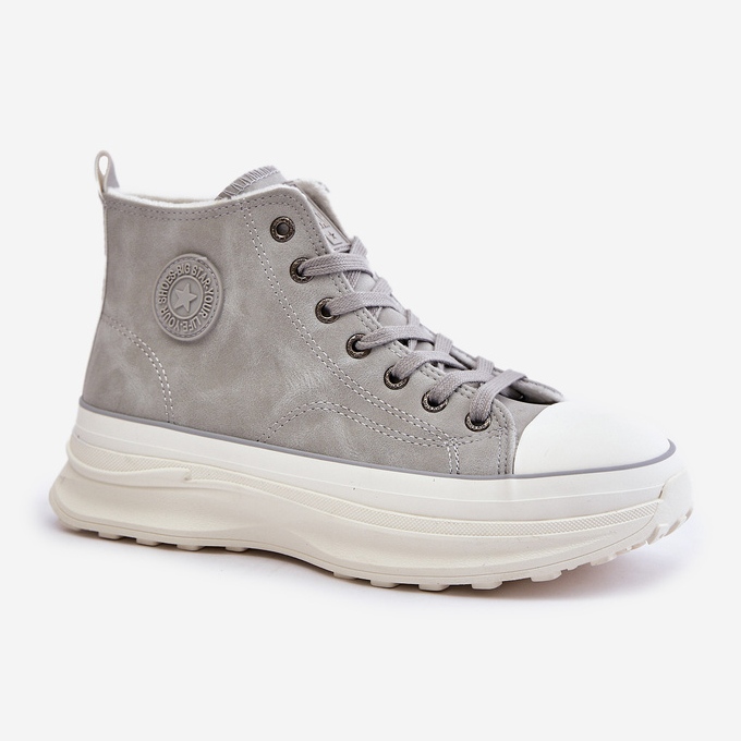 Pantofi de damă izolați pe platforma Big Star OO274073 Gri 2