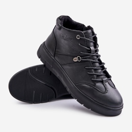 Botine izolate din piele Pantofi bărbați Lee Cooper LCJ-24-33-2913 Negru 2