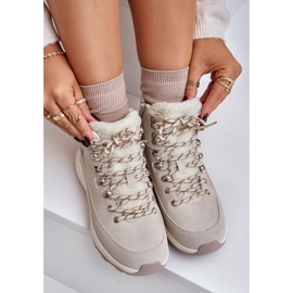 Cizme lejere cu fermoar pentru femei Lee Cooper LCJ-24-03-3071 bej deschis 2