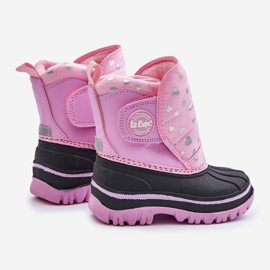 Cizme de zăpadă cu velcro pentru copii Lee Cooper LCJ-24-44-2863K Roz 2