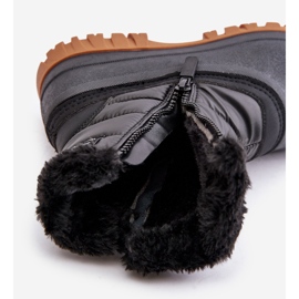 Cizme de zăpadă pentru femei izolate cu blană, fermoar Lee Cooper LCJ-24-44-2866 negru 2