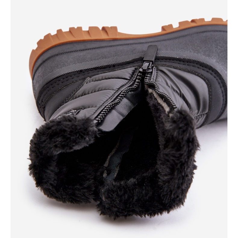 Cizme de zăpadă pentru femei izolate cu blană, fermoar Lee Cooper LCJ-24-44-2866 negru 2