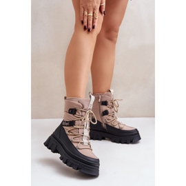 Cizme de zăpadă damă cu fermoar Lee Cooper LCJ-24-47-3143 bej 2