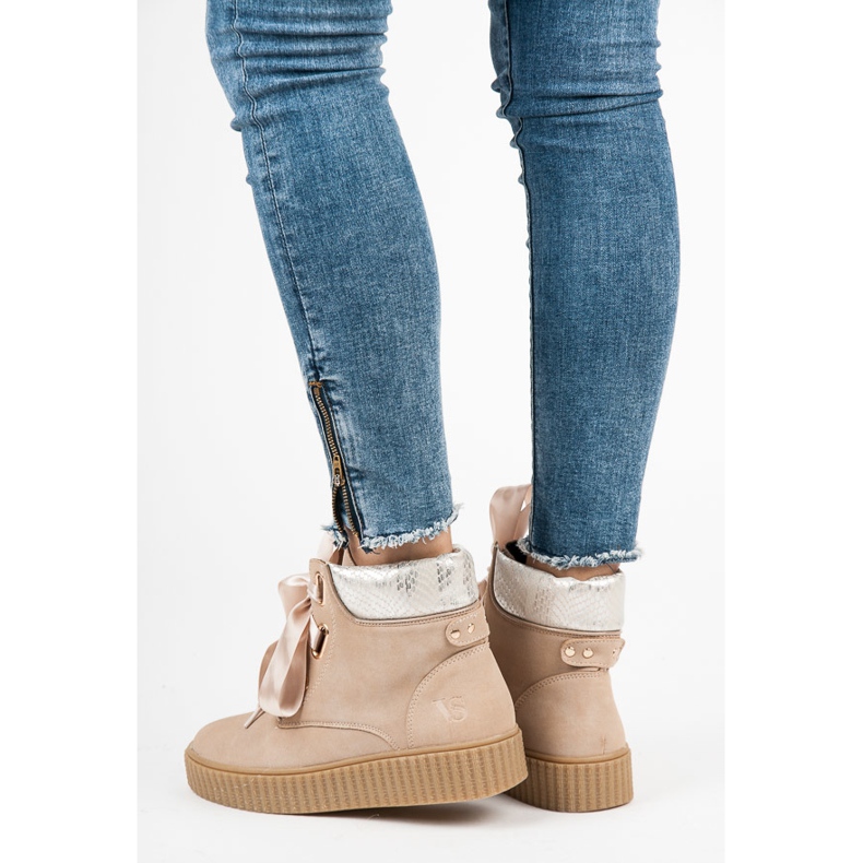 Vices Creperi cu șireturi maro 2