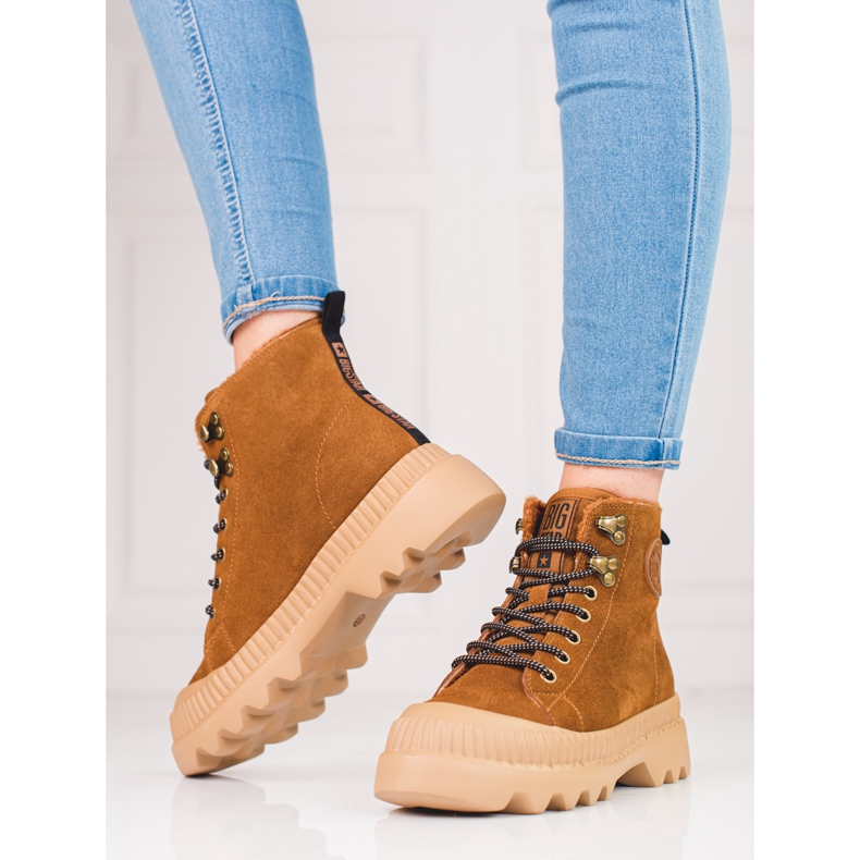 Pantofi de dama din piele naturala Big Star KK274520 maro 1