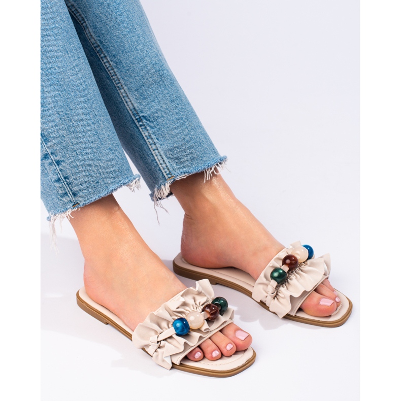 Sandale plate de damă Shelovet bej 1