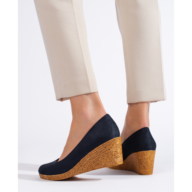 Pompe cu pană bleumarin albastru 2