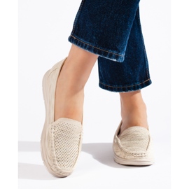 Mocasini de dama bej 1