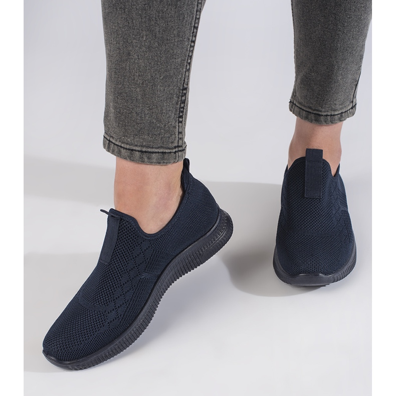 Pantofi sport slip-on dama bleumarin albastru 2