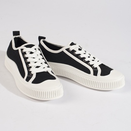 Tenisi de dama negri cu platforma negru 1