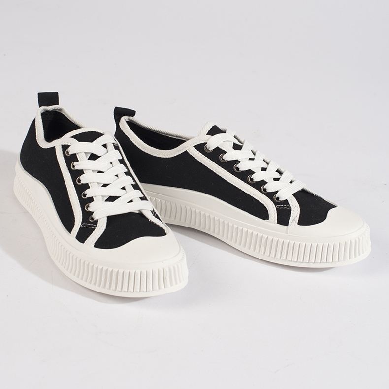 Tenisi de dama negri cu platforma negru 1