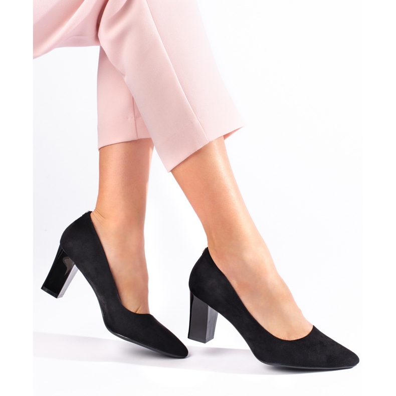 Pompi negri cu toc pentru femei de Sergio Leone negru 1