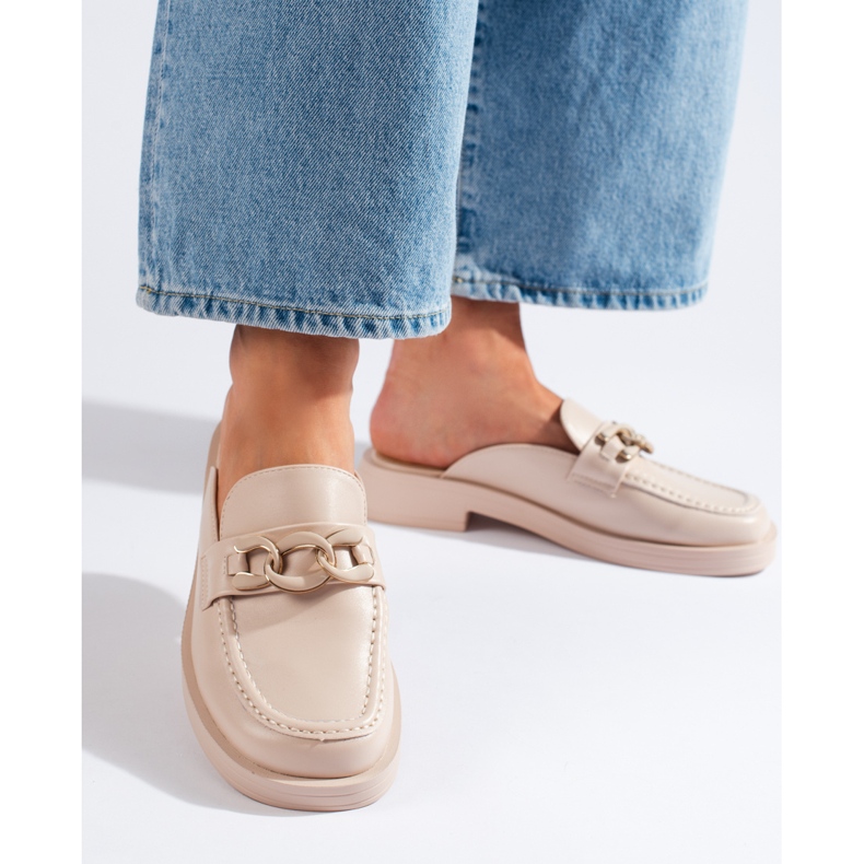 Flip-flops bej cu platformă completă 1