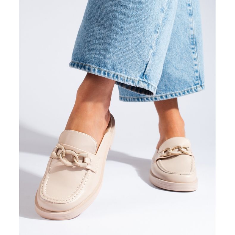 Flip-flops bej cu platformă completă 2