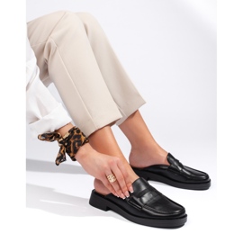 Flip-flops negri cu talpa groasa negru 1