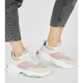 Pantofi sport de dama cu talpa groasa verde 1