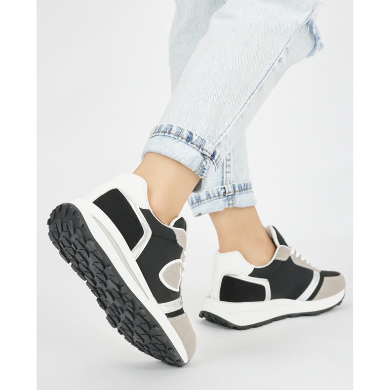 Pantofi sport dama negri si bej negru 1