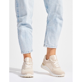 Pantofi sport de dama bej 1