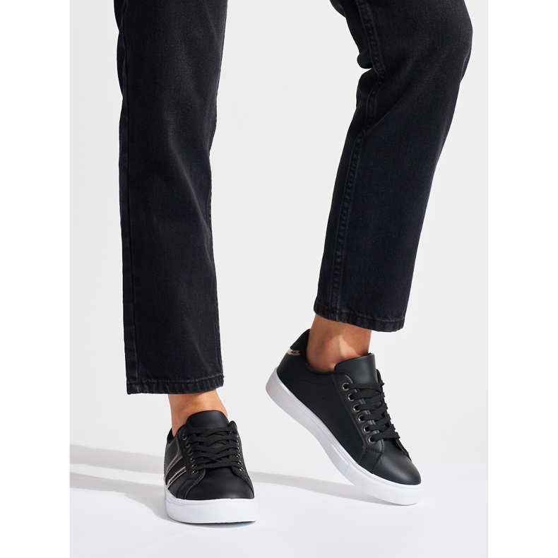 Pantofi sport negri confortabili negru 2