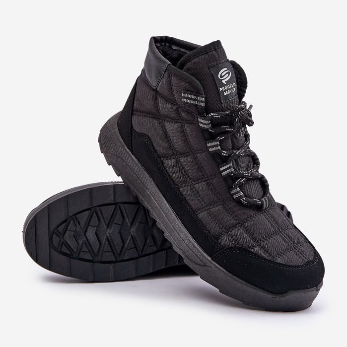 Cizme izolate cu șireturi pentru bărbați Progress PROGJ-24-153 Negru 1