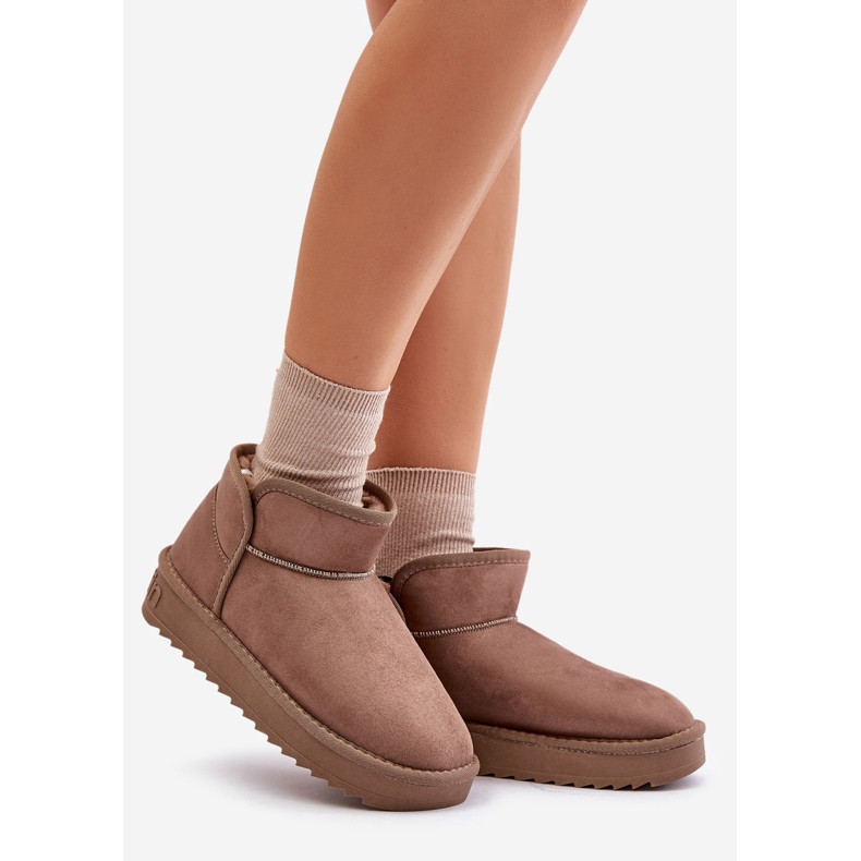 Cizme de zapada cu platforma de dama D.Franklin DFSH370010 Taupe bej 1