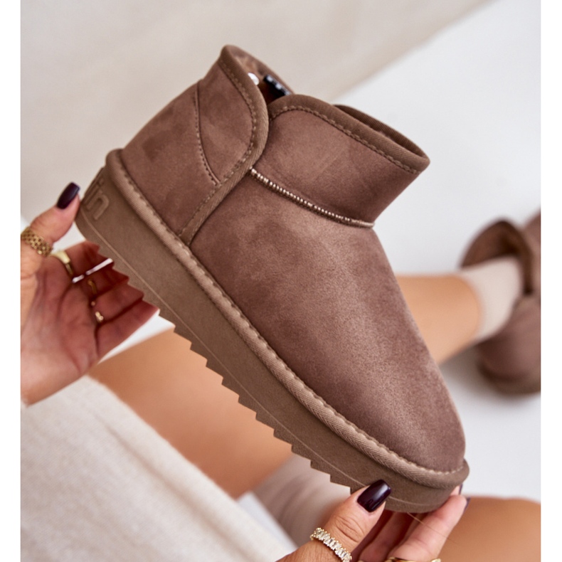 Cizme de zapada cu platforma de dama D.Franklin DFSH370010 Taupe bej 2