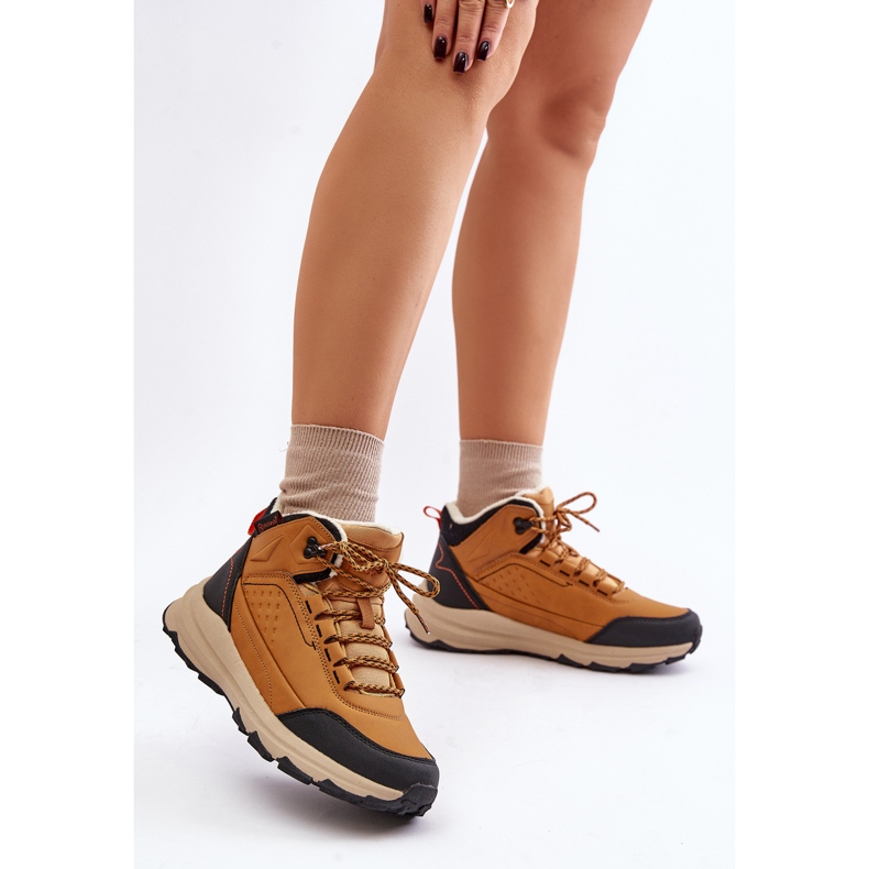 Pantofi de trekking izolați pentru femei McKeylor 14011 Camel bej 2