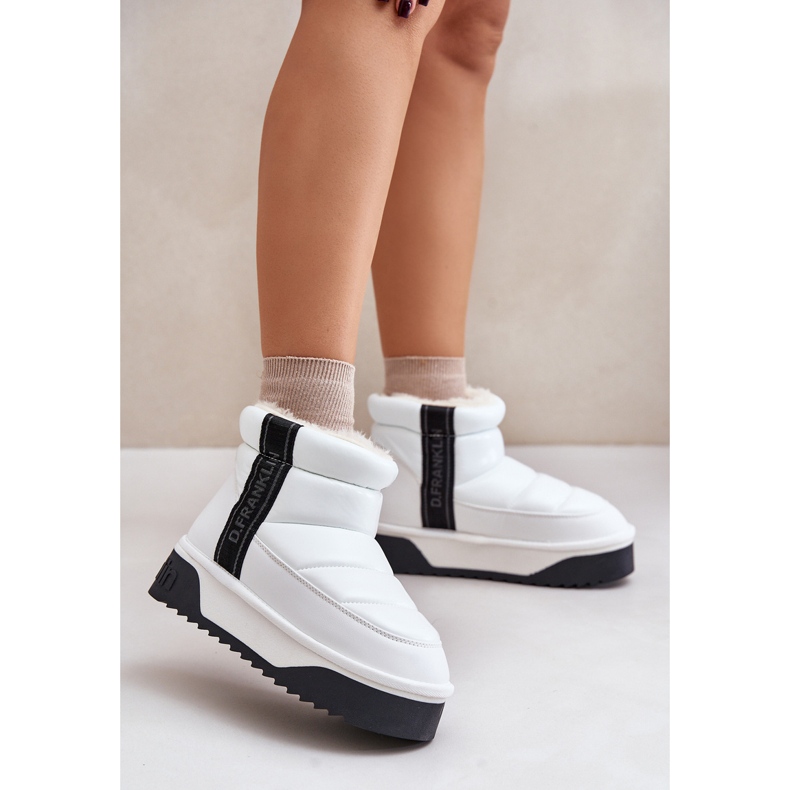 Cizme de zăpadă joase, cu talpă groasă D.Franklin DFSH371011 alb 2