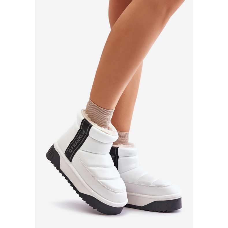 Cizme de zăpadă joase, cu talpă groasă D.Franklin DFSH371011 alb 1