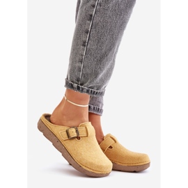 Papuci Comozi De Dama Cu Catarama Inblu ED000019 Galben 1 Papuci Comozi De Dama Cu Catarama Inblu ED000019 Galben 1