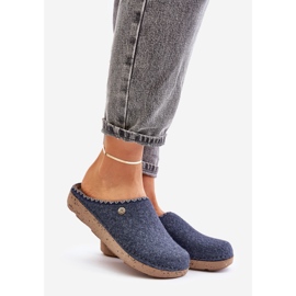 Pantofi de casa Papuci dama Inblu ED000018 Bleumarin albastru 1