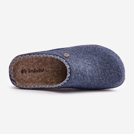 Pantofi de casa Papuci dama Inblu ED000018 Bleumarin albastru 2