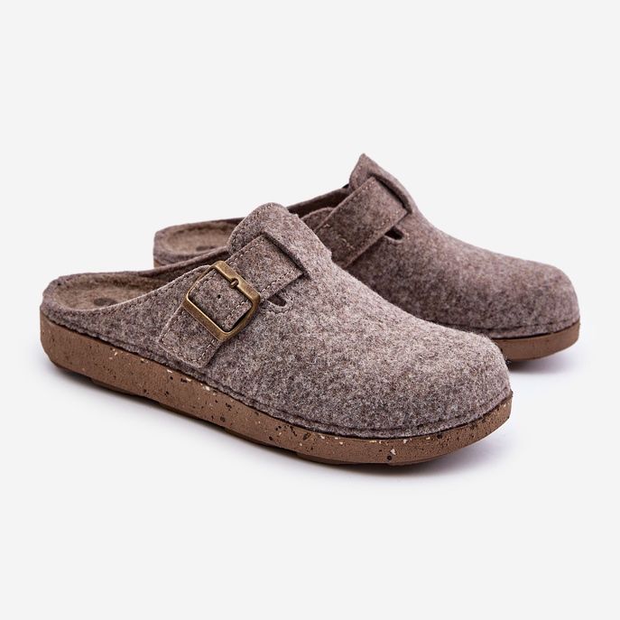 Papuci pentru bărbați cu șlapi preventivi cu cataramă Inblu MT000012 bej 1