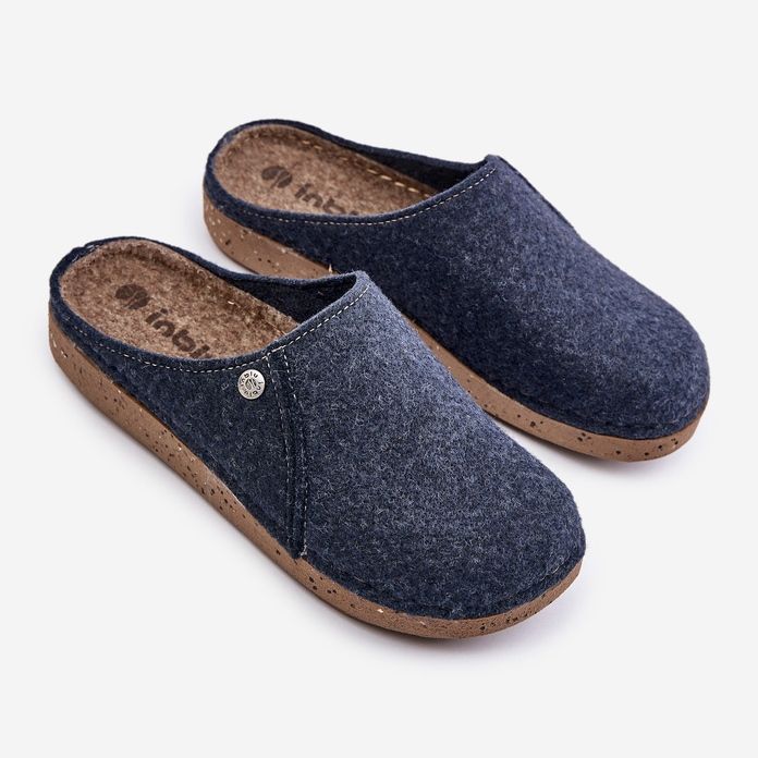 Pantofi de acasă pentru bărbați Papuci Flip-flops Inblu MT000011 Bleumarin albastru 1